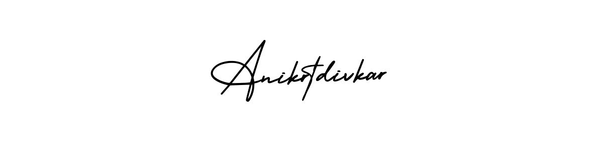 This is the best signature style for the Anikrtdivkar name. Also you like these signature font (AmerikaSignatureDemo-Regular). Mix name signature. Anikrtdivkar signature style 3 images and pictures png
