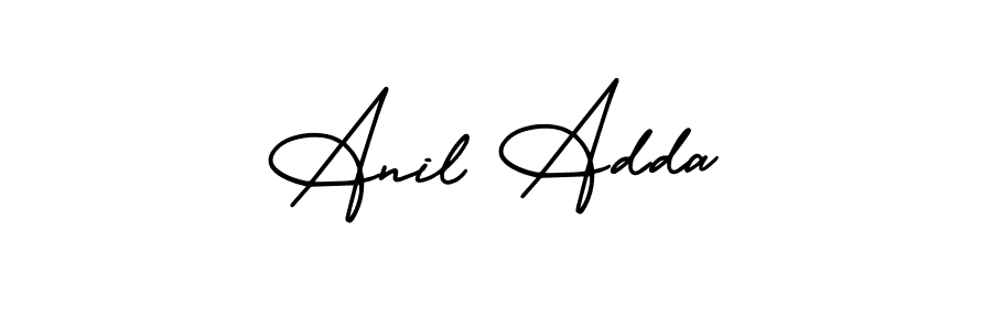 Similarly AmerikaSignatureDemo-Regular is the best handwritten signature design. Signature creator online .You can use it as an online autograph creator for name Anil Adda. Anil Adda signature style 3 images and pictures png