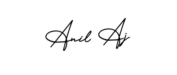 Design your own signature with our free online signature maker. With this signature software, you can create a handwritten (AmerikaSignatureDemo-Regular) signature for name Anil Aj. Anil Aj signature style 3 images and pictures png