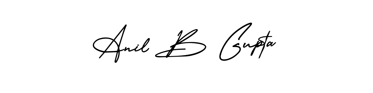 How to make Anil B Gupta name signature. Use AmerikaSignatureDemo-Regular style for creating short signs online. This is the latest handwritten sign. Anil B Gupta signature style 3 images and pictures png