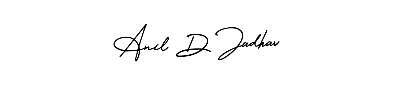 How to make Anil D Jadhav name signature. Use AmerikaSignatureDemo-Regular style for creating short signs online. This is the latest handwritten sign. Anil D Jadhav signature style 3 images and pictures png