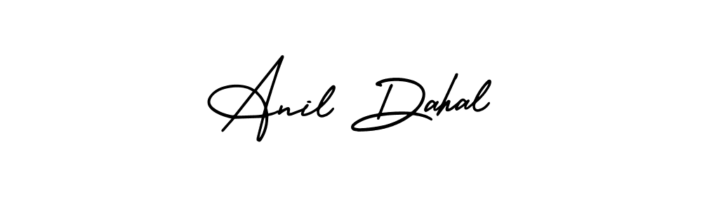 How to make Anil Dahal name signature. Use AmerikaSignatureDemo-Regular style for creating short signs online. This is the latest handwritten sign. Anil Dahal signature style 3 images and pictures png