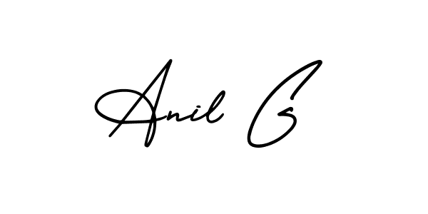 Make a beautiful signature design for name Anil G. With this signature (AmerikaSignatureDemo-Regular) style, you can create a handwritten signature for free. Anil G signature style 3 images and pictures png