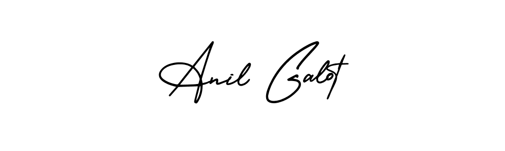 This is the best signature style for the Anil Galot name. Also you like these signature font (AmerikaSignatureDemo-Regular). Mix name signature. Anil Galot signature style 3 images and pictures png