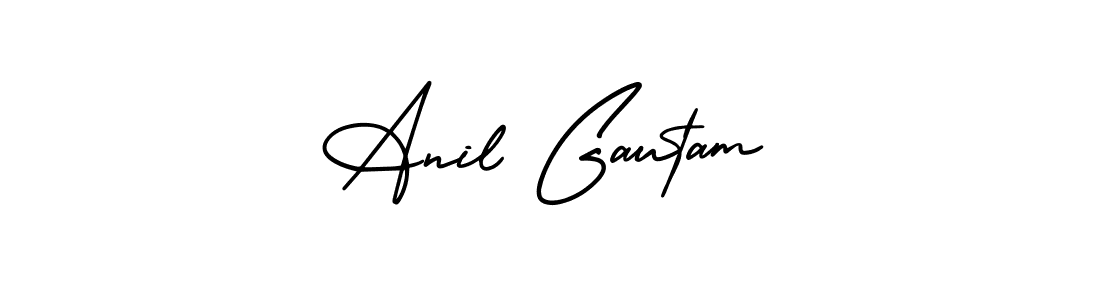 Use a signature maker to create a handwritten signature online. With this signature software, you can design (AmerikaSignatureDemo-Regular) your own signature for name Anil Gautam. Anil Gautam signature style 3 images and pictures png