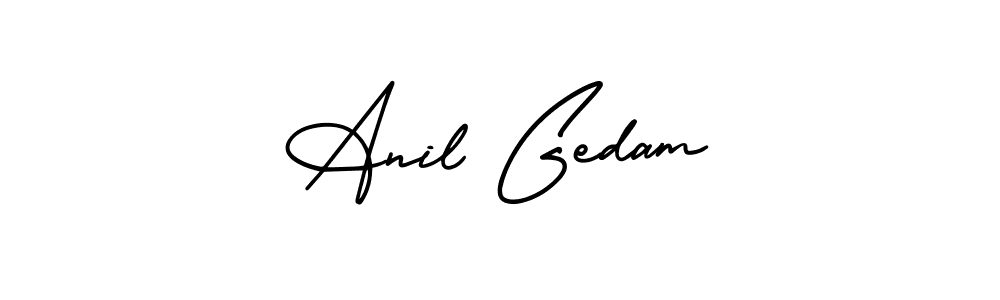 Check out images of Autograph of Anil Gedam name. Actor Anil Gedam Signature Style. AmerikaSignatureDemo-Regular is a professional sign style online. Anil Gedam signature style 3 images and pictures png