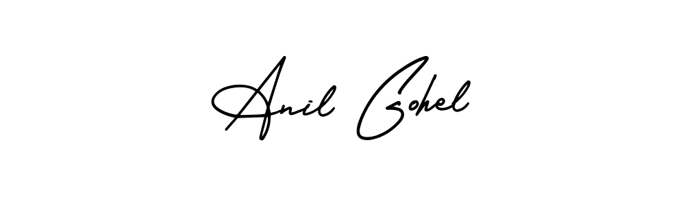 Anil Gohel stylish signature style. Best Handwritten Sign (AmerikaSignatureDemo-Regular) for my name. Handwritten Signature Collection Ideas for my name Anil Gohel. Anil Gohel signature style 3 images and pictures png