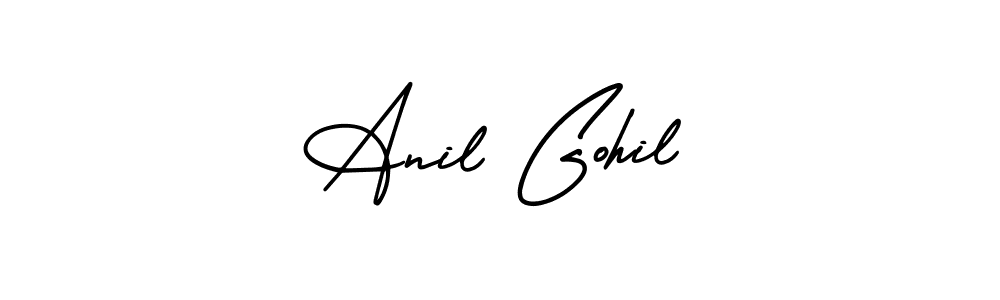 Create a beautiful signature design for name Anil Gohil. With this signature (AmerikaSignatureDemo-Regular) fonts, you can make a handwritten signature for free. Anil Gohil signature style 3 images and pictures png