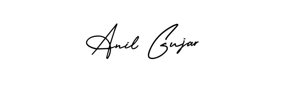 AmerikaSignatureDemo-Regular is a professional signature style that is perfect for those who want to add a touch of class to their signature. It is also a great choice for those who want to make their signature more unique. Get Anil Gujar name to fancy signature for free. Anil Gujar signature style 3 images and pictures png