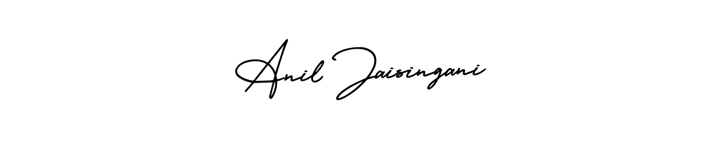 Also You can easily find your signature by using the search form. We will create Anil Jaisingani name handwritten signature images for you free of cost using AmerikaSignatureDemo-Regular sign style. Anil Jaisingani signature style 3 images and pictures png