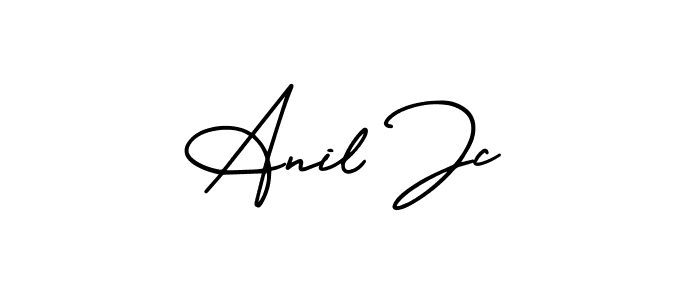 You should practise on your own different ways (AmerikaSignatureDemo-Regular) to write your name (Anil Jc) in signature. don't let someone else do it for you. Anil Jc signature style 3 images and pictures png