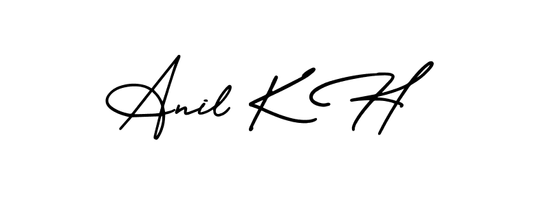 Best and Professional Signature Style for Anil K H. AmerikaSignatureDemo-Regular Best Signature Style Collection. Anil K H signature style 3 images and pictures png