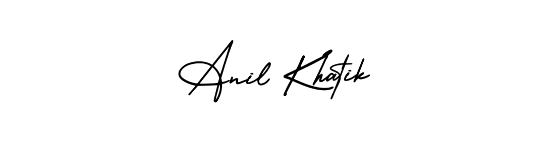 How to Draw Anil Khatik signature style? AmerikaSignatureDemo-Regular is a latest design signature styles for name Anil Khatik. Anil Khatik signature style 3 images and pictures png