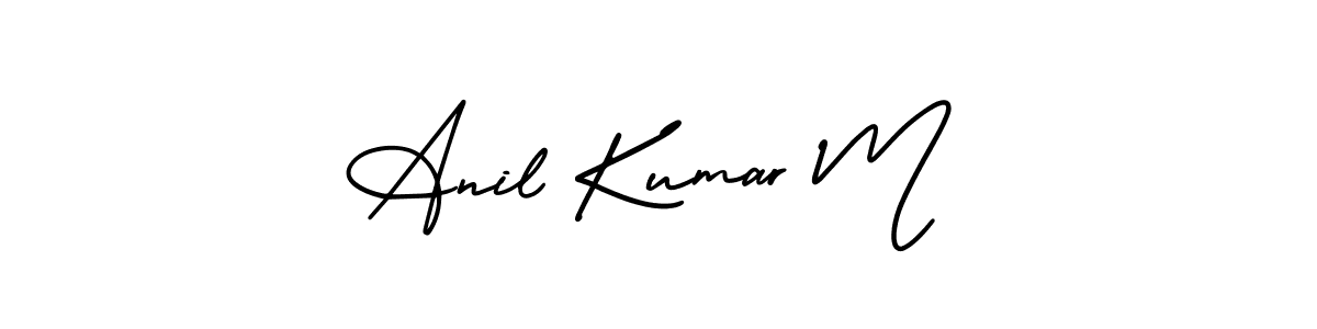 Create a beautiful signature design for name Anil Kumar M. With this signature (AmerikaSignatureDemo-Regular) fonts, you can make a handwritten signature for free. Anil Kumar M signature style 3 images and pictures png