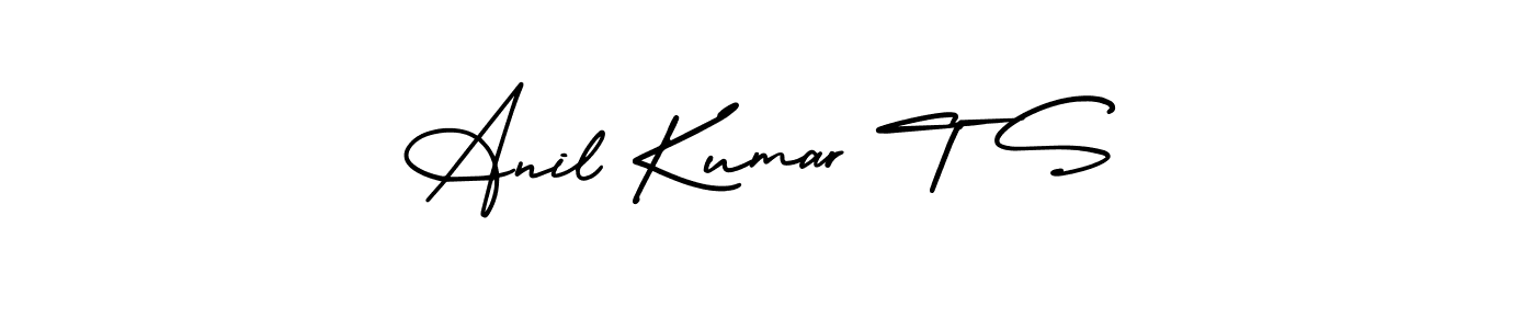Design your own signature with our free online signature maker. With this signature software, you can create a handwritten (AmerikaSignatureDemo-Regular) signature for name Anil Kumar T S. Anil Kumar T S signature style 3 images and pictures png