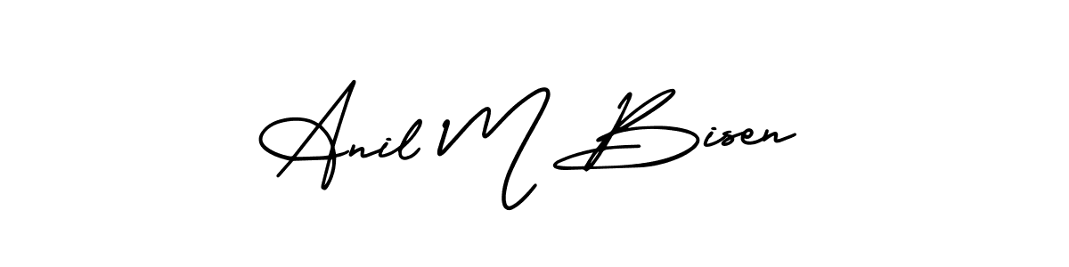 Similarly AmerikaSignatureDemo-Regular is the best handwritten signature design. Signature creator online .You can use it as an online autograph creator for name Anil M Bisen. Anil M Bisen signature style 3 images and pictures png