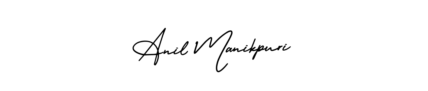 How to make Anil Manikpuri name signature. Use AmerikaSignatureDemo-Regular style for creating short signs online. This is the latest handwritten sign. Anil Manikpuri signature style 3 images and pictures png