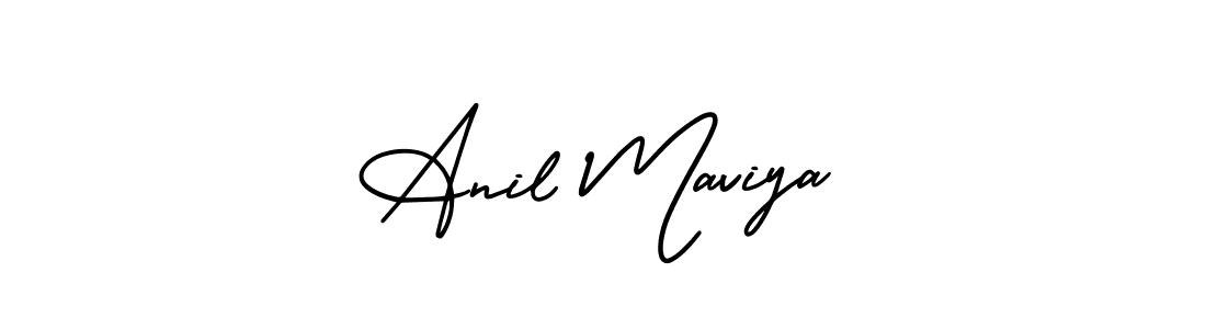 Anil Maviya stylish signature style. Best Handwritten Sign (AmerikaSignatureDemo-Regular) for my name. Handwritten Signature Collection Ideas for my name Anil Maviya. Anil Maviya signature style 3 images and pictures png