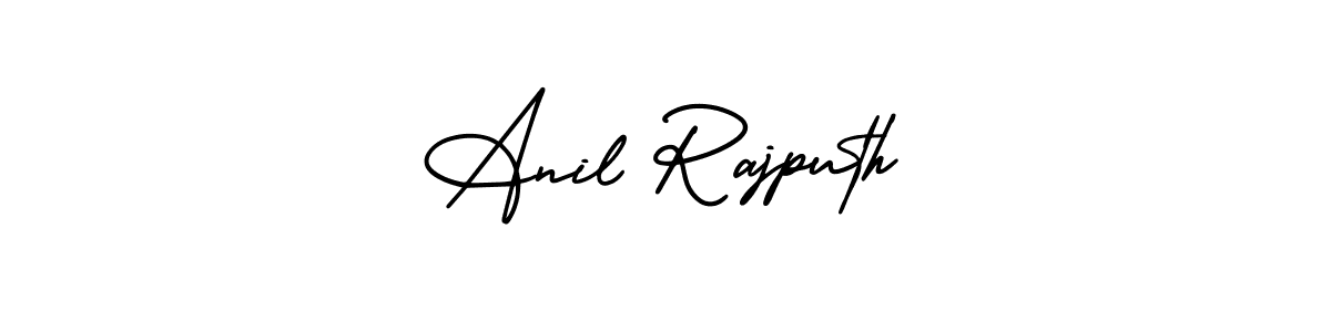 The best way (AmerikaSignatureDemo-Regular) to make a short signature is to pick only two or three words in your name. The name Anil Rajputh include a total of six letters. For converting this name. Anil Rajputh signature style 3 images and pictures png