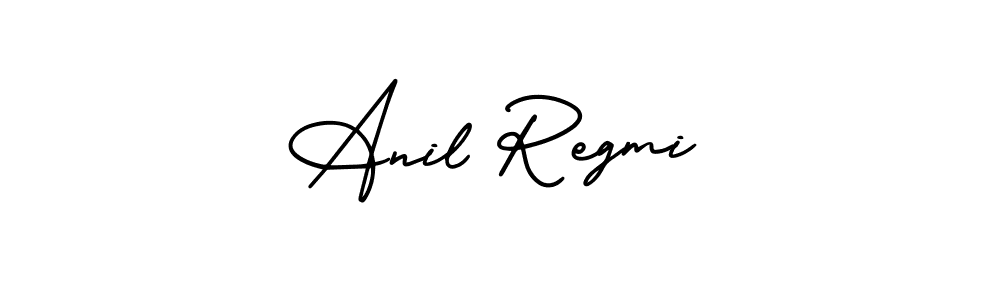 How to make Anil Regmi signature? AmerikaSignatureDemo-Regular is a professional autograph style. Create handwritten signature for Anil Regmi name. Anil Regmi signature style 3 images and pictures png