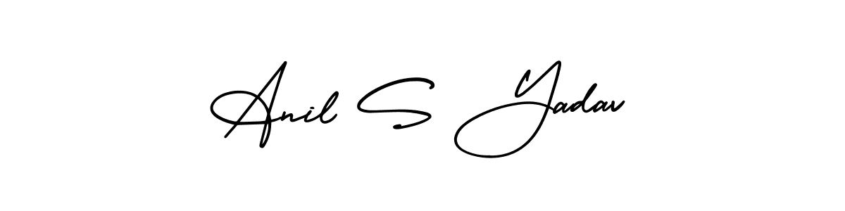 How to make Anil S Yadav name signature. Use AmerikaSignatureDemo-Regular style for creating short signs online. This is the latest handwritten sign. Anil S Yadav signature style 3 images and pictures png