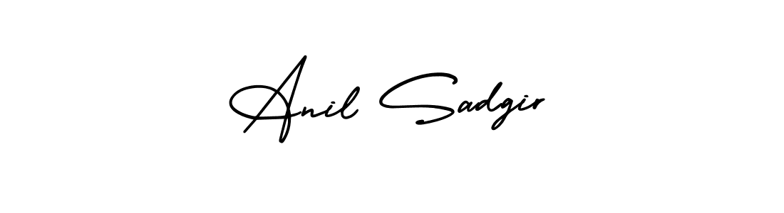 Anil Sadgir stylish signature style. Best Handwritten Sign (AmerikaSignatureDemo-Regular) for my name. Handwritten Signature Collection Ideas for my name Anil Sadgir. Anil Sadgir signature style 3 images and pictures png