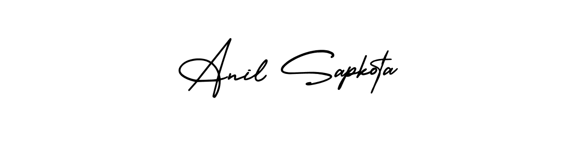 Anil Sapkota stylish signature style. Best Handwritten Sign (AmerikaSignatureDemo-Regular) for my name. Handwritten Signature Collection Ideas for my name Anil Sapkota. Anil Sapkota signature style 3 images and pictures png