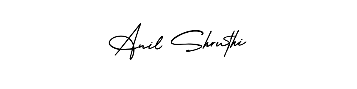 Also we have Anil Shruthi name is the best signature style. Create professional handwritten signature collection using AmerikaSignatureDemo-Regular autograph style. Anil Shruthi signature style 3 images and pictures png