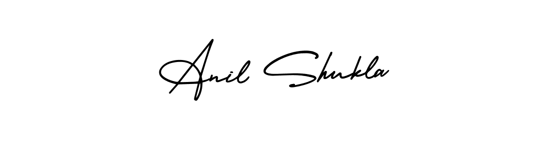 How to make Anil Shukla name signature. Use AmerikaSignatureDemo-Regular style for creating short signs online. This is the latest handwritten sign. Anil Shukla signature style 3 images and pictures png