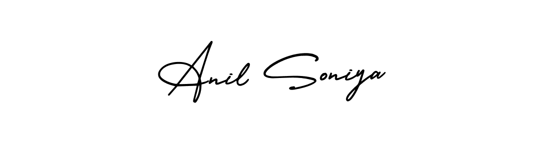 Create a beautiful signature design for name Anil Soniya. With this signature (AmerikaSignatureDemo-Regular) fonts, you can make a handwritten signature for free. Anil Soniya signature style 3 images and pictures png