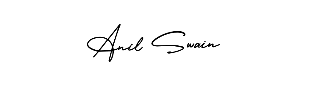 How to make Anil Swain name signature. Use AmerikaSignatureDemo-Regular style for creating short signs online. This is the latest handwritten sign. Anil Swain signature style 3 images and pictures png
