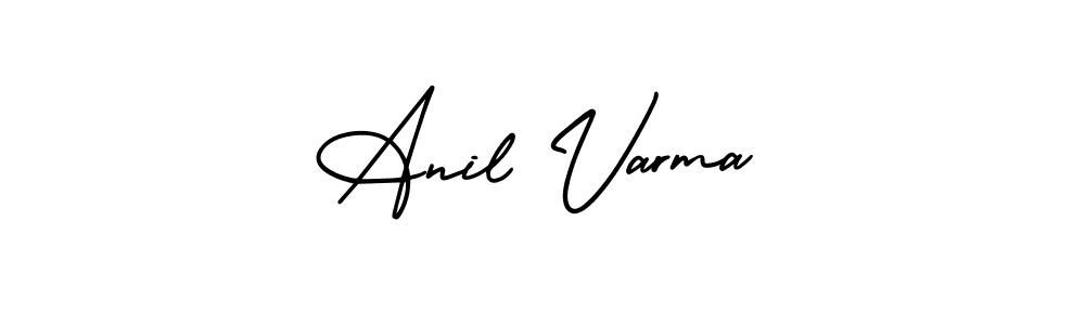 Also You can easily find your signature by using the search form. We will create Anil Varma name handwritten signature images for you free of cost using AmerikaSignatureDemo-Regular sign style. Anil Varma signature style 3 images and pictures png