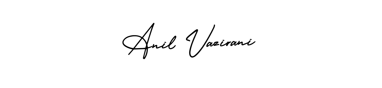 Use a signature maker to create a handwritten signature online. With this signature software, you can design (AmerikaSignatureDemo-Regular) your own signature for name Anil Vazirani. Anil Vazirani signature style 3 images and pictures png