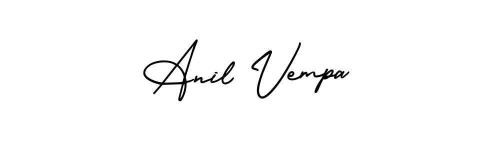 Best and Professional Signature Style for Anil Vempa. AmerikaSignatureDemo-Regular Best Signature Style Collection. Anil Vempa signature style 3 images and pictures png