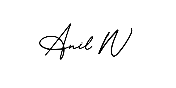 Also we have Anil W name is the best signature style. Create professional handwritten signature collection using AmerikaSignatureDemo-Regular autograph style. Anil W signature style 3 images and pictures png