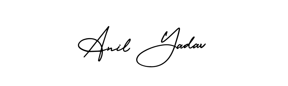 The best way (AmerikaSignatureDemo-Regular) to make a short signature is to pick only two or three words in your name. The name Anil Yadav include a total of six letters. For converting this name. Anil Yadav signature style 3 images and pictures png