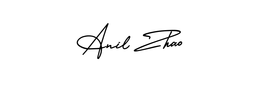 You should practise on your own different ways (AmerikaSignatureDemo-Regular) to write your name (Anil Zhao) in signature. don't let someone else do it for you. Anil Zhao signature style 3 images and pictures png