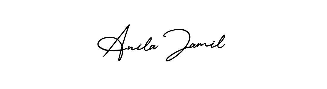 How to make Anila Jamil signature? AmerikaSignatureDemo-Regular is a professional autograph style. Create handwritten signature for Anila Jamil name. Anila Jamil signature style 3 images and pictures png