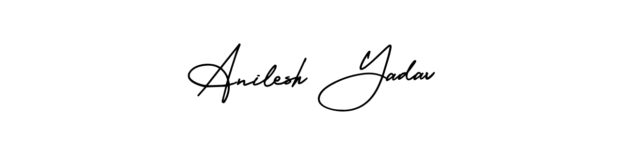 if you are searching for the best signature style for your name Anilesh Yadav. so please give up your signature search. here we have designed multiple signature styles  using AmerikaSignatureDemo-Regular. Anilesh Yadav signature style 3 images and pictures png