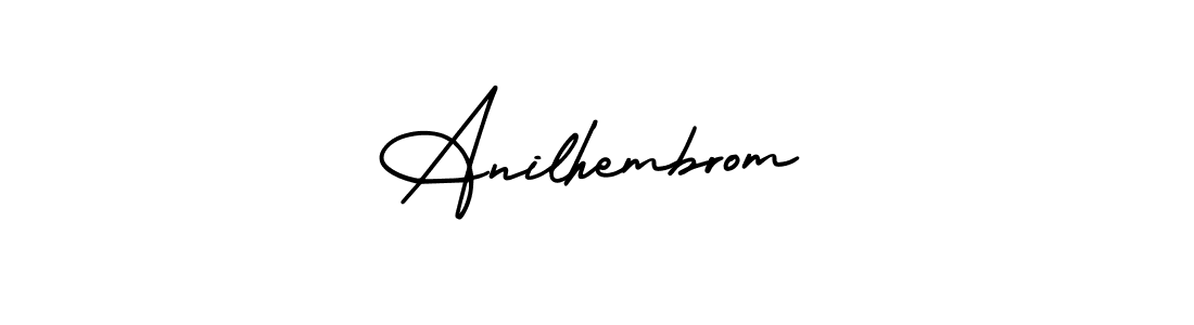 Check out images of Autograph of Anilhembrom name. Actor Anilhembrom Signature Style. AmerikaSignatureDemo-Regular is a professional sign style online. Anilhembrom signature style 3 images and pictures png