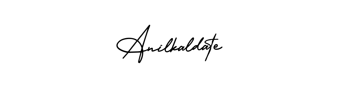 You should practise on your own different ways (AmerikaSignatureDemo-Regular) to write your name (Anilkaldate) in signature. don't let someone else do it for you. Anilkaldate signature style 3 images and pictures png