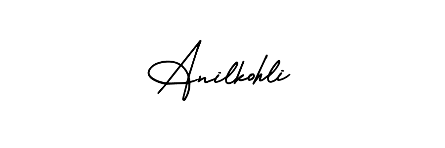 Design your own signature with our free online signature maker. With this signature software, you can create a handwritten (AmerikaSignatureDemo-Regular) signature for name Anilkohli. Anilkohli signature style 3 images and pictures png