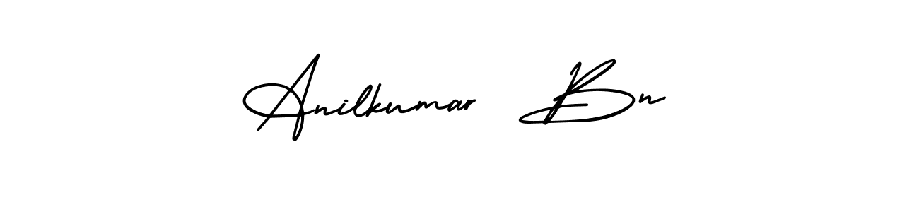 How to make Anilkumar  Bn name signature. Use AmerikaSignatureDemo-Regular style for creating short signs online. This is the latest handwritten sign. Anilkumar  Bn signature style 3 images and pictures png