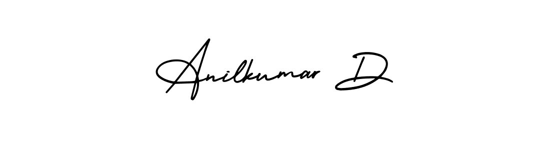 Anilkumar D stylish signature style. Best Handwritten Sign (AmerikaSignatureDemo-Regular) for my name. Handwritten Signature Collection Ideas for my name Anilkumar D. Anilkumar D signature style 3 images and pictures png