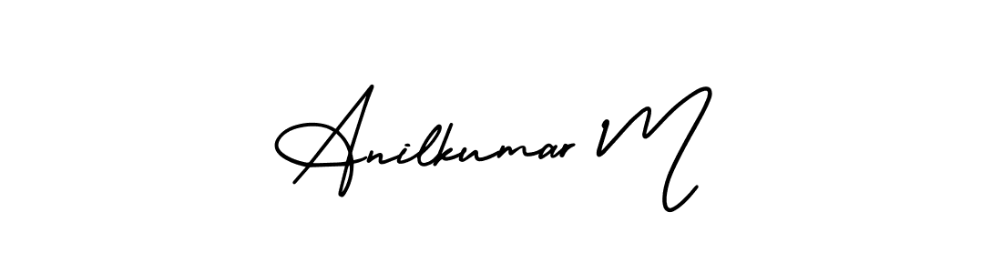 Design your own signature with our free online signature maker. With this signature software, you can create a handwritten (AmerikaSignatureDemo-Regular) signature for name Anilkumar M. Anilkumar M signature style 3 images and pictures png