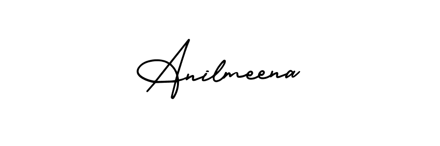 Make a beautiful signature design for name Anilmeena. With this signature (AmerikaSignatureDemo-Regular) style, you can create a handwritten signature for free. Anilmeena signature style 3 images and pictures png