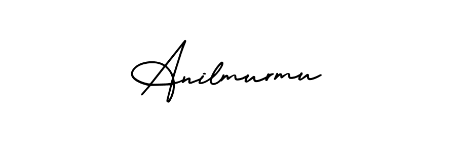 How to make Anilmurmu name signature. Use AmerikaSignatureDemo-Regular style for creating short signs online. This is the latest handwritten sign. Anilmurmu signature style 3 images and pictures png