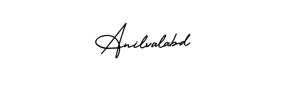 How to make Anilvalabd name signature. Use AmerikaSignatureDemo-Regular style for creating short signs online. This is the latest handwritten sign. Anilvalabd signature style 3 images and pictures png