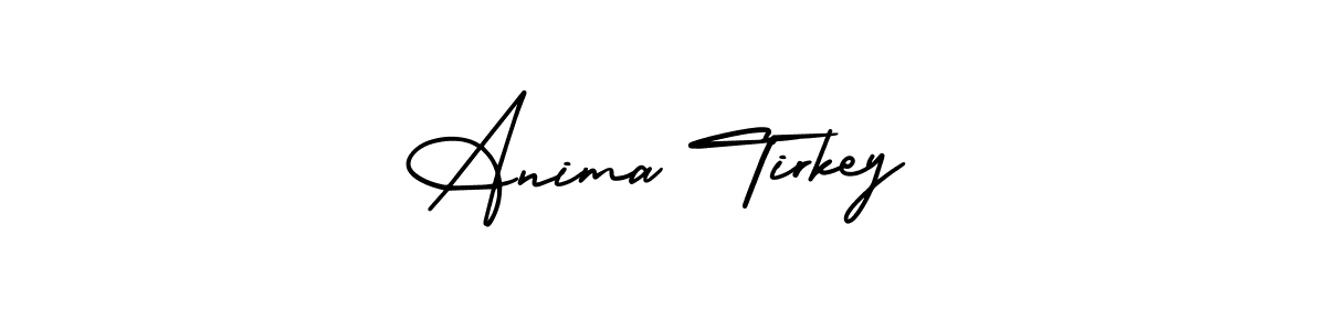 The best way (AmerikaSignatureDemo-Regular) to make a short signature is to pick only two or three words in your name. The name Anima Tirkey include a total of six letters. For converting this name. Anima Tirkey signature style 3 images and pictures png