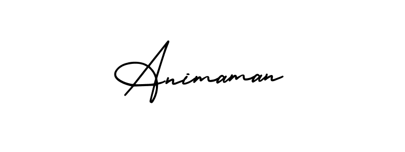 How to make Animaman signature? AmerikaSignatureDemo-Regular is a professional autograph style. Create handwritten signature for Animaman name. Animaman signature style 3 images and pictures png